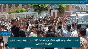 الآن.. استعلم عن نتيجة الثانوية العامة 2025 عبر الرابط الرسمي قبل الموعد النهائي